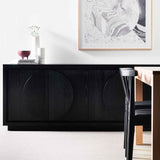 Ex Display - Bonnie 2m Wooden Buffet Unit - Textured Espresso Black Buffet & Sideboard Valerie-Core