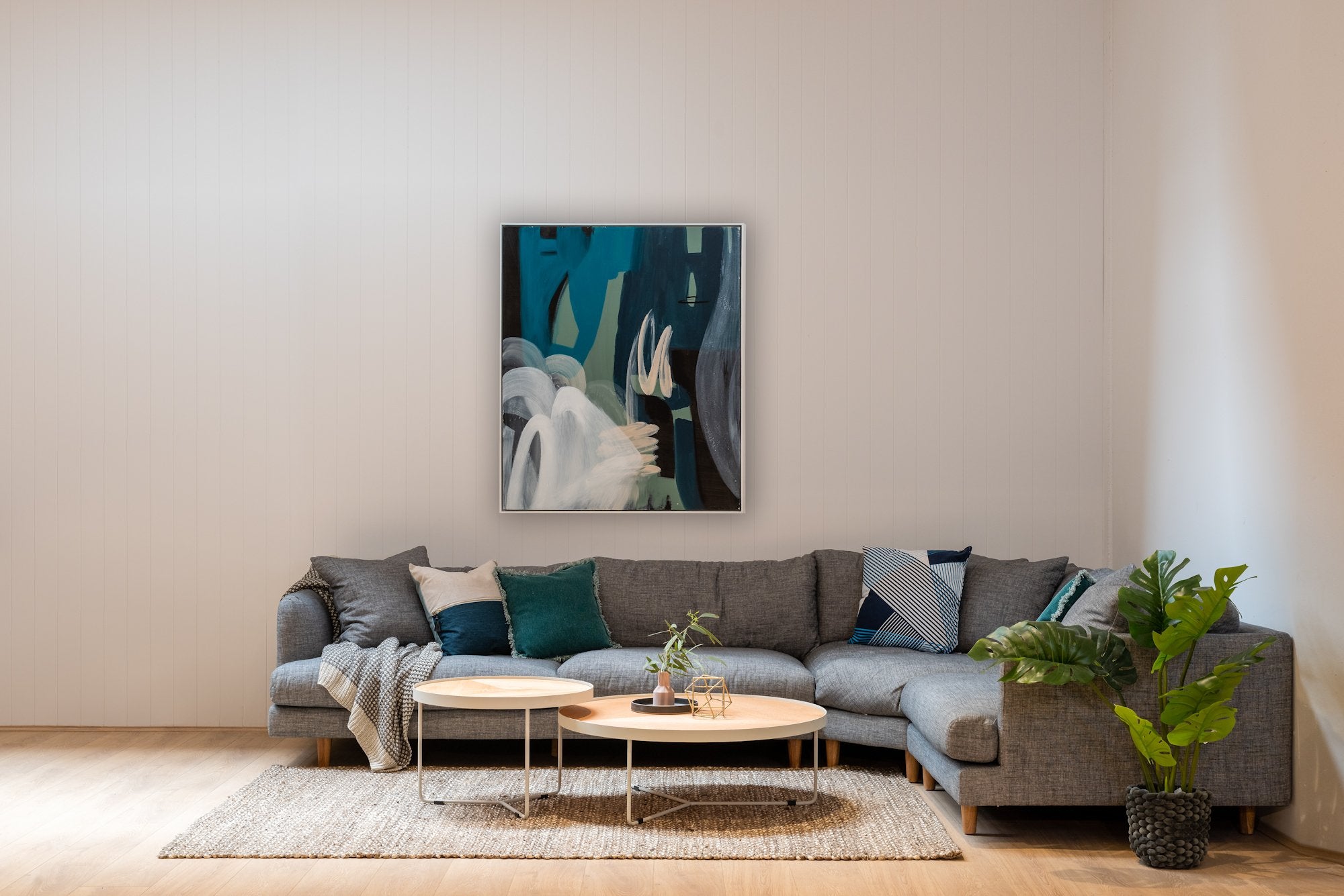 Della Right Return Modular Fabric Sofa - Graphite Grey Chaise Lounge Casa-Core   