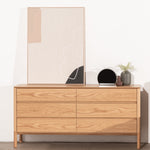 Ex Display - Norris 6 Drawers Wooden Chest - Natural Drawer Century-Core