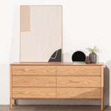 Ex Display - Norris 6 Drawers Wooden Chest - Natural Drawer Century-Core