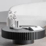 Alfaro Oak Round Coffee Table - Black Coffee Table Century-Core   