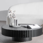 Ex Display - Alfaro Oak Round Coffee Table - Black Coffee Table Century-Core   