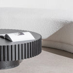 Ex Display - Alfaro Oak Round Coffee Table - Black Coffee Table Century-Core   