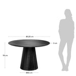 Irune Solid Timber Round Dining Table - Black Dining Table The Form-Local   