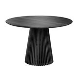 Rami 1.2m Solid Timber Round Dining Table - Black Dining Table The Form-Local
