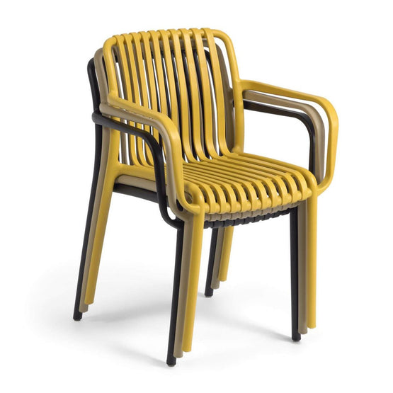 Set of 4 - Isabella Dining Chair - Mustard Outdoor Chair The Form-Local   