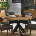 Tammi 4 Seater Round Dining Table - European Knotty Oak Dining Table VN-Core   