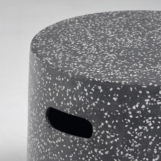 Jacque Terrazzo Outdoor Side Table - Speckled Charcoal ST7025-LA