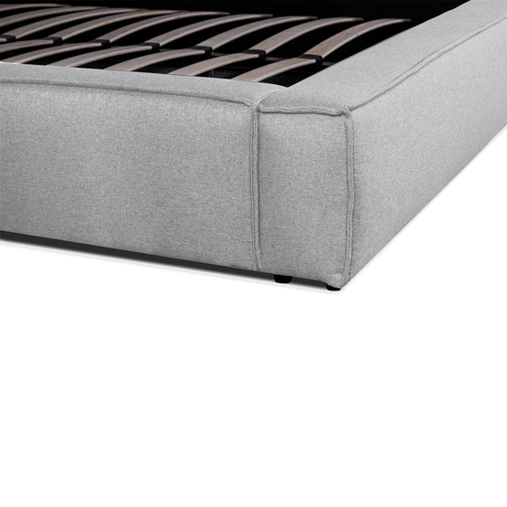 Castillo Fabric King Bed Frame - Pearl Grey King Bed YoBed-Core   