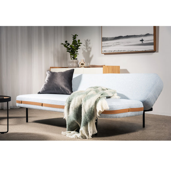 Melinda 3 Seater Fabric Sofa Bed - Light Blue LC2600-NIS