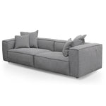 Loft 4 Seater Fabric Sofa with Cushion and Pillow - Graphite Grey Sofa K Sofa-Core   