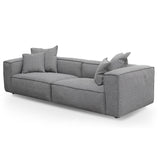 Loft 4 Seater Fabric Sofa with Cushion and Pillow - Graphite Grey Sofa K Sofa-Core   