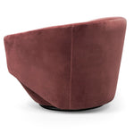 Donna Swivel Lounge Chair - Blood Orange Velvet Armchair K Sofa-Core
