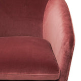 Donna Swivel Lounge Chair - Blood Orange Velvet Armchair K Sofa-Core
