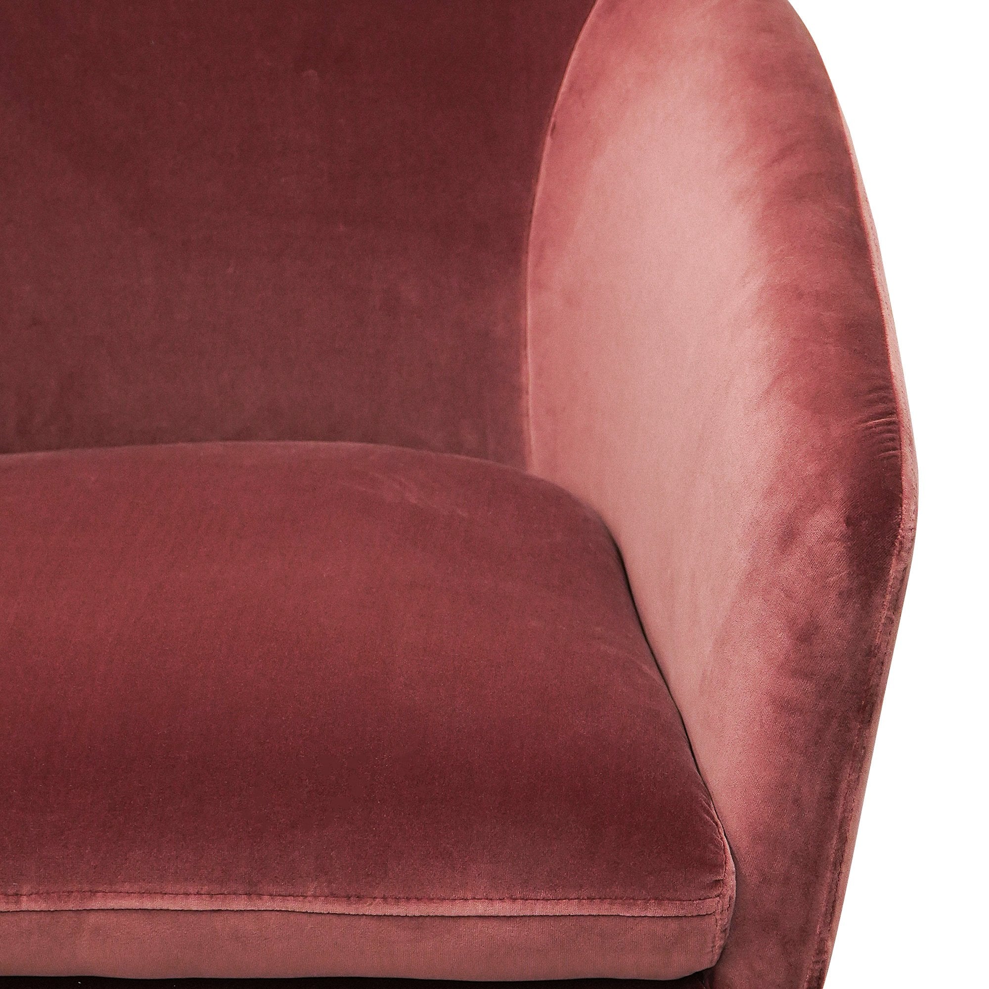 Donna Swivel Lounge Chair - Blood Orange Velvet Armchair K Sofa-Core