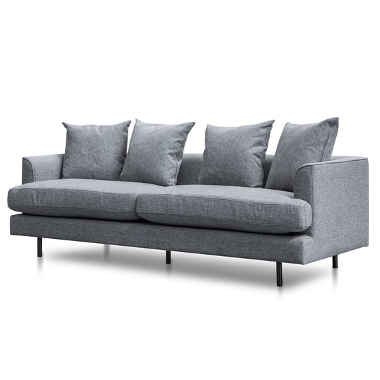 Andre 3 Seater Fabric Sofa - Graphite Grey | Interior Secrets