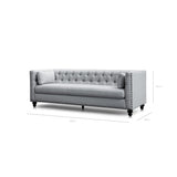 Ex Display - Aurea 3 Seater Fabric Sofa - Light Grey Texture Sofa Casa-Core