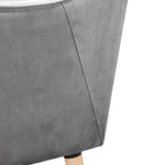 Ex Display -  Wallace Velvet Armchair- Titanium Grey LC2964-DCO-GCDISP