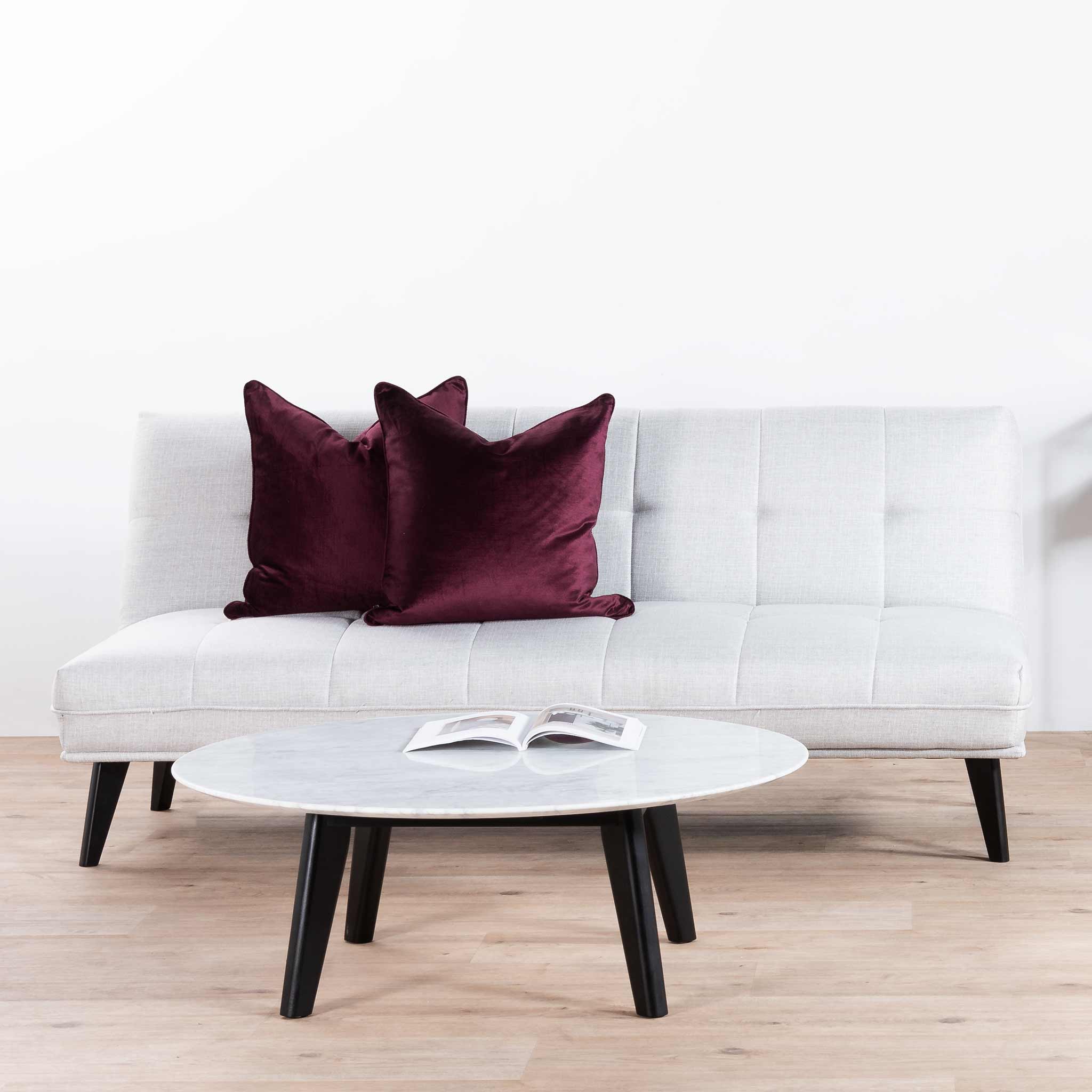 Hunter 100cm Round Marble Coffee Table with Black Legs Coffee Table Swady-Core   