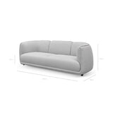 Chapman 3 Seater Fabric Sofa- Light Texture Grey Sofa K Sofa-Core   