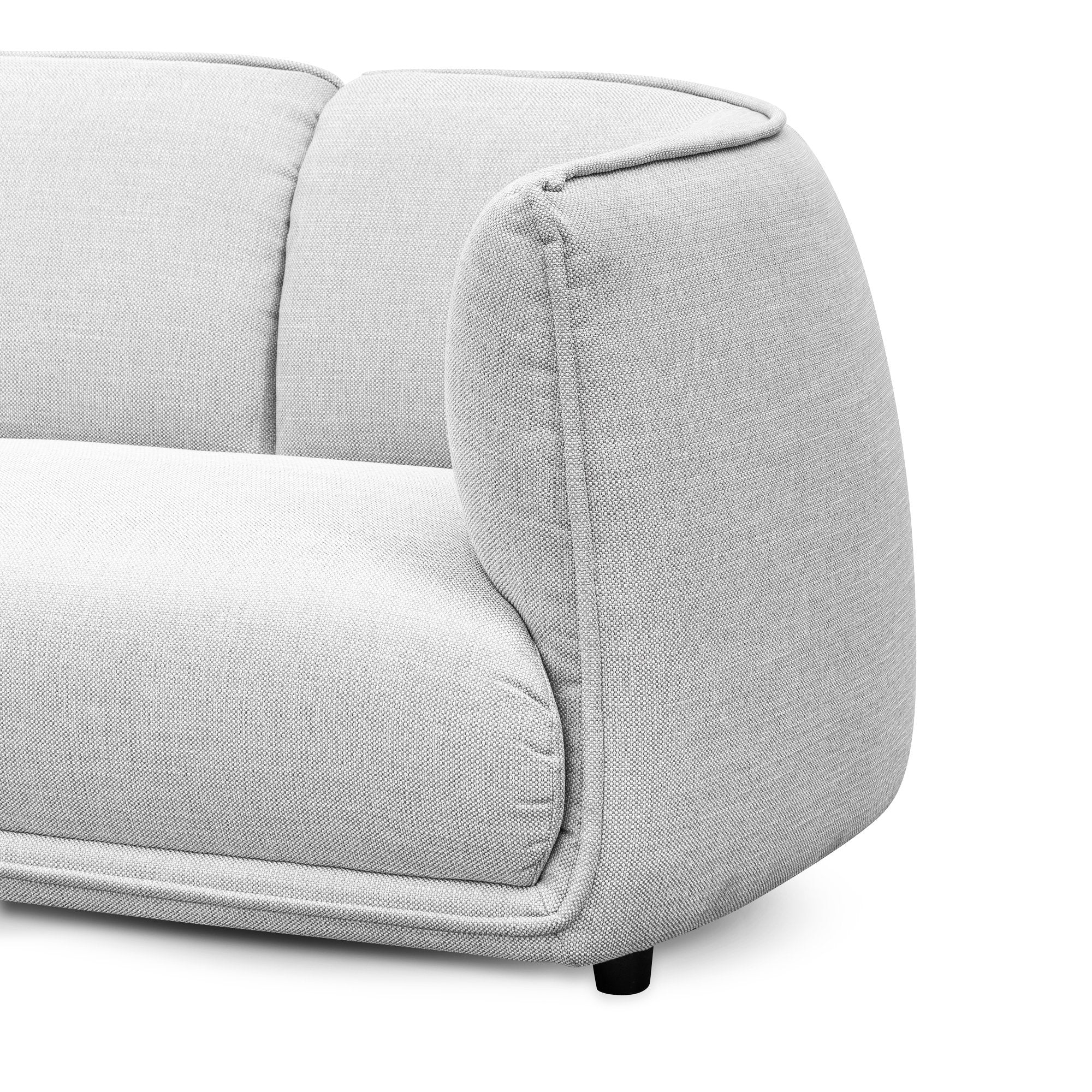 Chapman 3 Seater Fabric Sofa- Light Texture Grey Sofa K Sofa-Core   