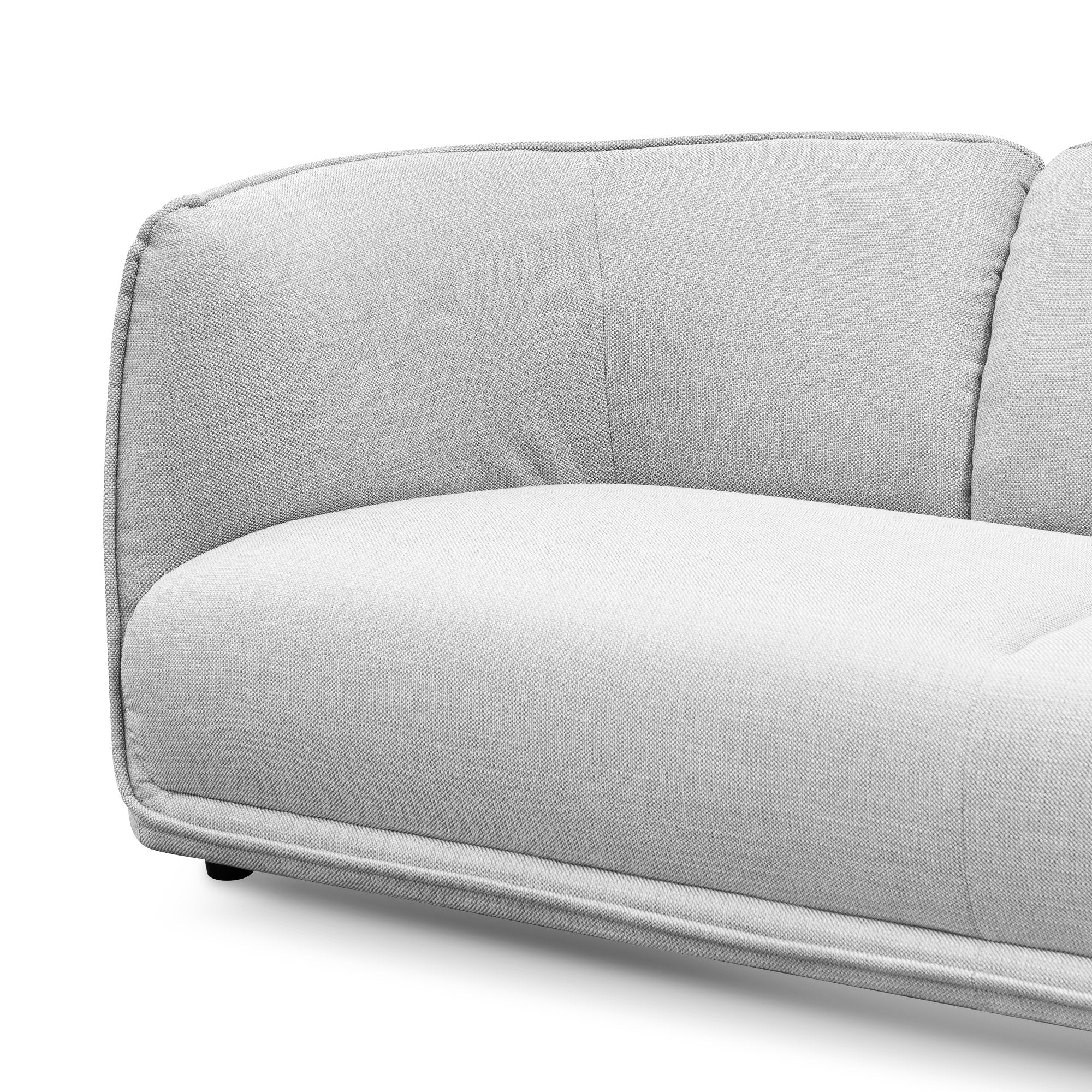 Chapman 3 Seater Fabric Sofa- Light Texture Grey Sofa K Sofa-Core   