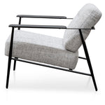 Tammy Fabric Armchair - Light Spec Grey - Black Legs LC6102-IG