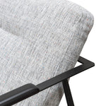Tammy Fabric Armchair - Light Spec Grey - Black Legs LC6102-IG