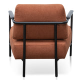 Ex Display - Constance Fabric Armchair - Burnt Orange - Black Legs Armchair Iggy-Core