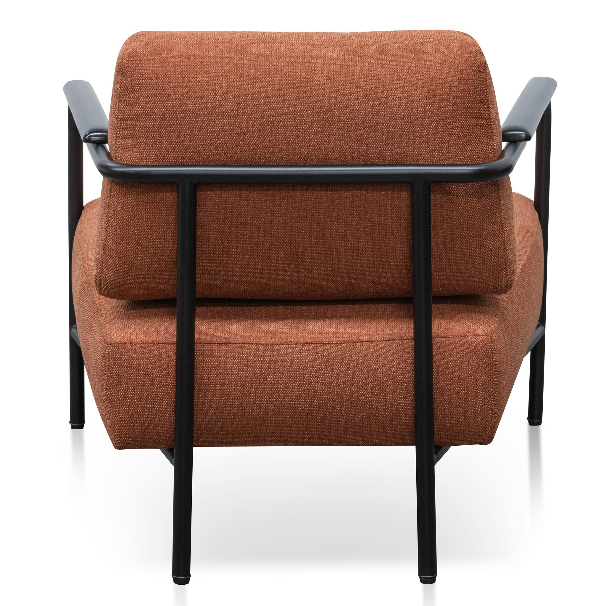 Ex Display - Constance Fabric Armchair - Burnt Orange - Black Legs Armchair Iggy-Core