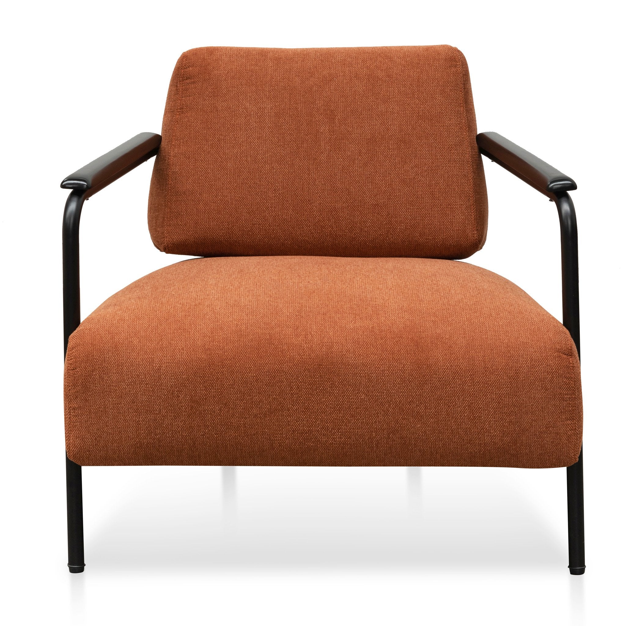 Ex Display - Constance Fabric Armchair - Burnt Orange - Black Legs Armchair Iggy-Core