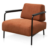Ex Display - Constance Fabric Armchair - Burnt Orange - Black Legs Armchair Iggy-Core