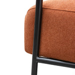 Ex Display - Constance Fabric Armchair - Burnt Orange - Black Legs Armchair Iggy-Core