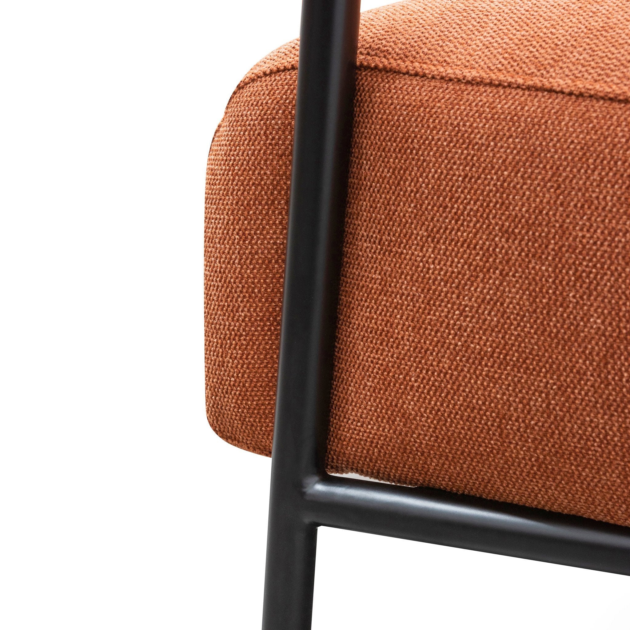 Ex Display - Constance Fabric Armchair - Burnt Orange - Black Legs Armchair Iggy-Core