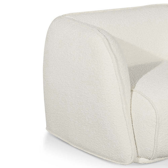 Troy Fabric Armchair - Ivory White Boucle LC6189
