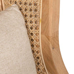 Lowell Wingback Rattan Armchair - Distress Natural - Sand White Wingback Chair Chic-Core   