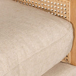 Lowell Wingback Rattan Armchair - Distress Natural - Sand White Wingback Chair Chic-Core   