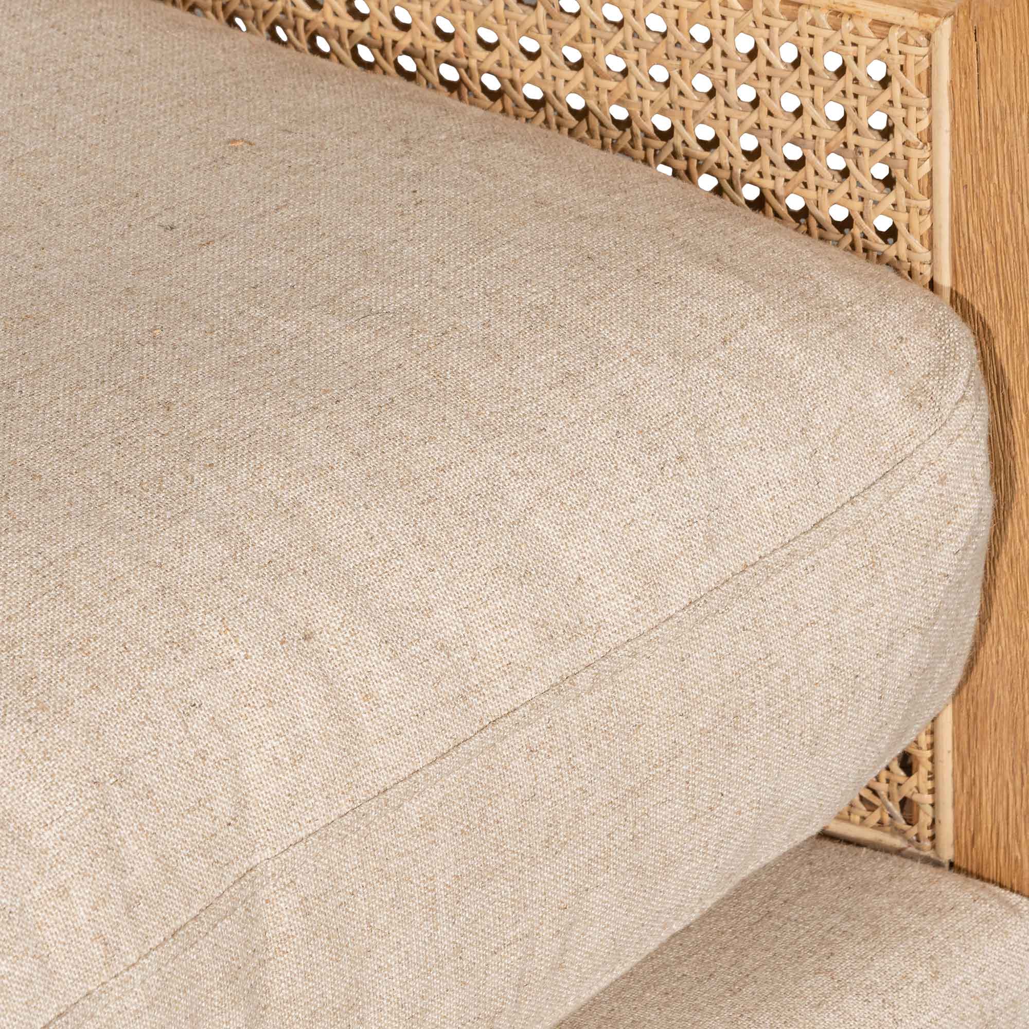 Lowell Wingback Rattan Armchair - Distress Natural - Sand White Wingback Chair Chic-Core   