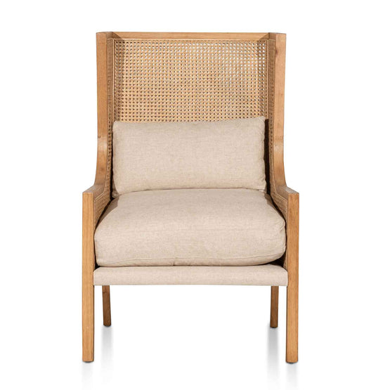 Lowell Wingback Rattan Armchair - Distress Natural - Sand White LC6398-CH