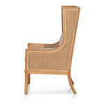 Lowell Wingback Rattan Armchair - Distress Natural - Sand White Wingback Chair Chic-Core   