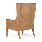 Lowell Wingback Rattan Armchair - Distress Natural - Sand White Wingback Chair Chic-Core   
