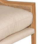 Lowell Wingback Rattan Armchair - Distress Natural - Sand White Wingback Chair Chic-Core   