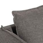 Lucio 4 Seater Left Chaise Fabric Sofa - Graphite Grey - Last One Chaise Lounge K Sofa-Core