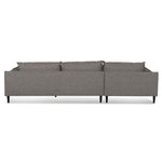 Lucio 4 Seater Left Chaise Fabric Sofa - Graphite Grey - Last One Chaise Lounge K Sofa-Core
