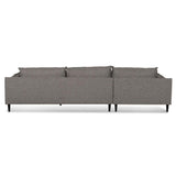 Lucio 4 Seater Left Chaise Fabric Sofa - Graphite Grey - Last One Chaise Lounge K Sofa-Core