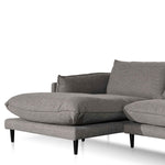 Lucio 4 Seater Left Chaise Fabric Sofa - Graphite Grey - Last One Chaise Lounge K Sofa-Core