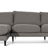 Lucio 4 Seater Left Chaise Fabric Sofa - Graphite Grey - Last One Chaise Lounge K Sofa-Core