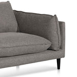Lucio 4 Seater Left Chaise Fabric Sofa - Graphite Grey - Last One Chaise Lounge K Sofa-Core