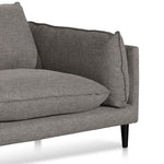 Lucio 4 Seater Left Chaise Fabric Sofa - Graphite Grey LC6430-KSO