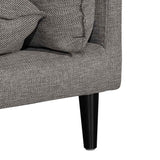 Lucio 4 Seater Left Chaise Fabric Sofa - Graphite Grey - Last One Chaise Lounge K Sofa-Core